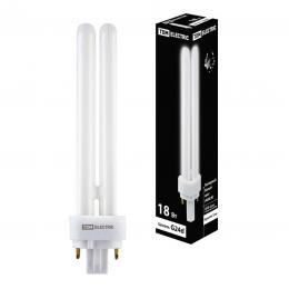 Изображение продукта Лампа энергосберегающая TDM Electric G24d-2 18W 4200K матовая SQ0323-0089 